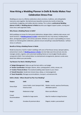 Expert Tips from the Best Wedding Planner in Delhi