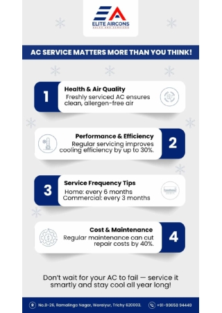 AC Service Matters More Than You Think | AC Sales and Service in Trichy