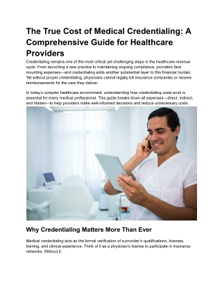 The True Cost of Medical Credentialing_ A Comprehensive Guide for Healthcare Providers