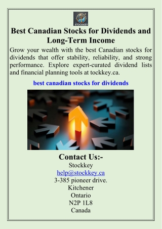 Best Canadian Stocks for Dividends and Long-Term Income