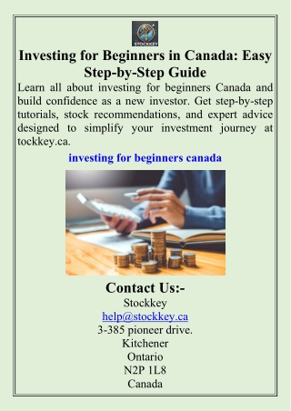 Investing for Beginners in Canada Easy Step by Step Guide