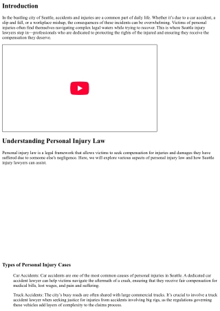 Seattle Injury Lawyers: Protecting the Rights of the Injured