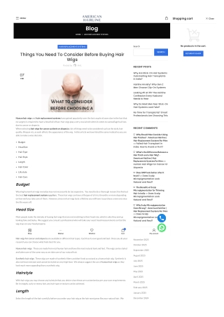 Things You Need To Consider Before Buying Hair Wigs