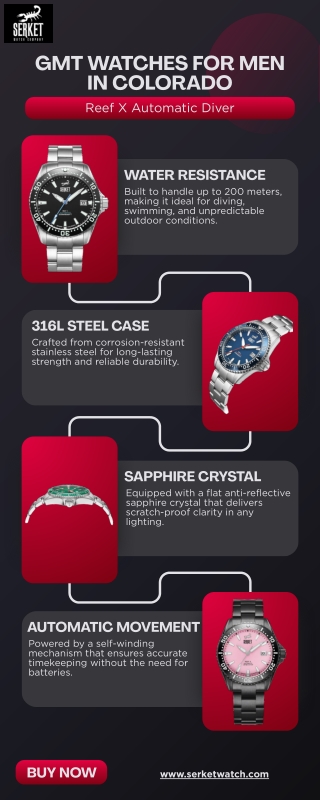 Reef X Automatic Diver – GMT Watches for Men in Colorado  Serket Watch