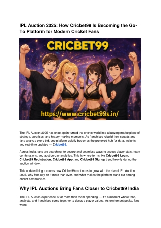 IPL Auction 2025_ How Cricbet99 Is Becoming the Go-To Platform for Modern Cricket Fans