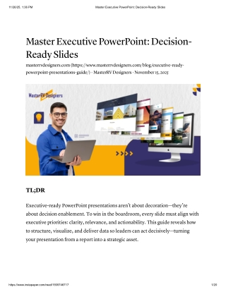 Master Executive PowerPoint_ Decision-Ready Slides