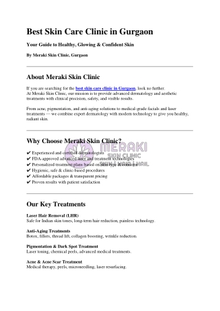 Best Skin Care Clinic in Gurgaon