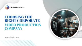 Choosing the Right Corporate Video Production Company