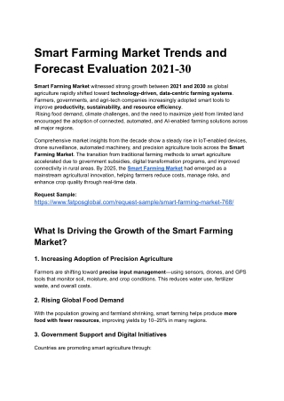 Smart Farming Market Trends and Forecast Evaluation 2021-30 (1)
