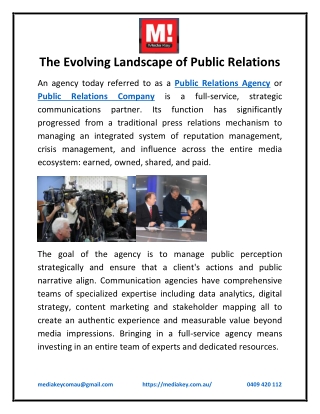 The Evolving Landscape of Public Relations