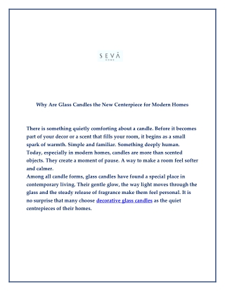 Why Are Glass Candles the New Centerpiece for Modern Homes