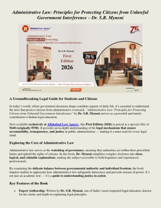 Administrative Law: Principles for Protecting Citizens from Unlawful Government