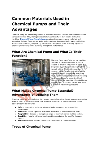 Chemical Pump
