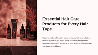 Essential Hair Care Products for Every Hair Type