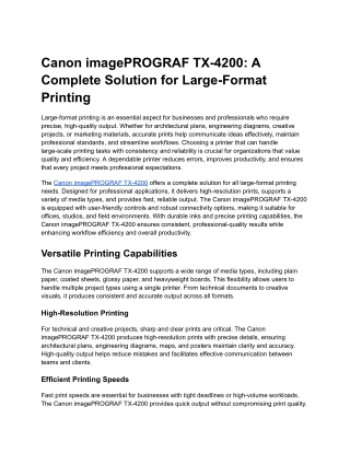 Canon imagePROGRAF TX-4200