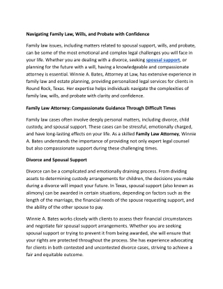 Navigating Family Law, Wills, and Probate with Confidence