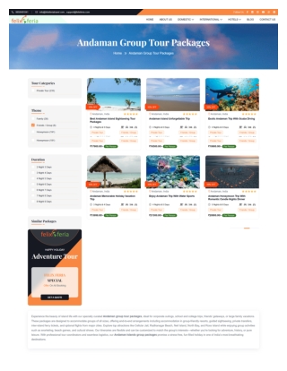 Andaman Group Tour Packages | Felix Feria Travels
