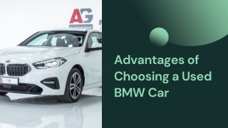 Why to Choose a Used BMW Car in Dubai?