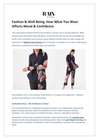 Fashion & Well-Being: How What You Wear Affects Mood & Confidence