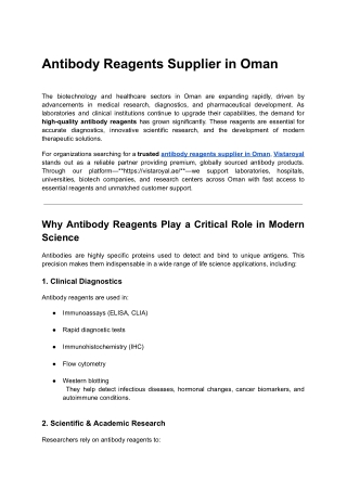 2 Antibody Reagents Supplier in Oman