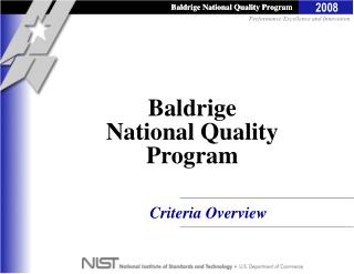 Baldrige National Quality Program