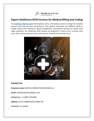 End to End Healthcare RCM Services for Hospitals and Clinics