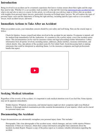 Key Steps to Take After an Accident: Advice from a Personal Injury Lawyer