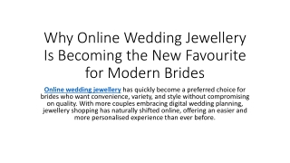 Online Wedding Jewellery