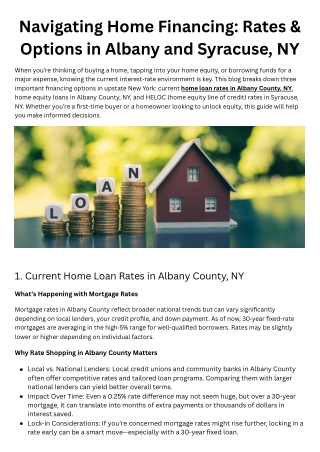 Smart Home Financing in Albany & Syracuse: Rates Made Easy