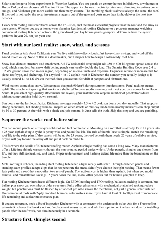 Solar-Ready Roofs in Kitchener: What to Consider Before Panels