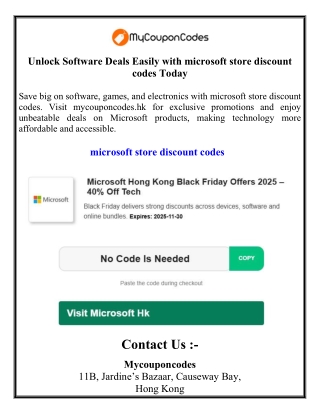 Unlock Software Deals Easily with microsoft store discount codes Today