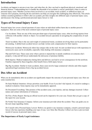 Personal Injury Cases: Dos and Don'ts After an Accident