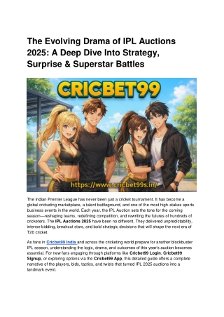 The Evolving Drama of IPL Auctions 2025_ A Deep Dive Into Strategy, Surprise & Superstar Battles