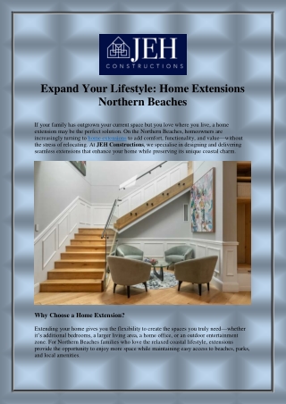 Expand Your Lifestyle Home Extensions Northern Beaches