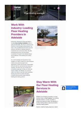 Floor heating adelaide