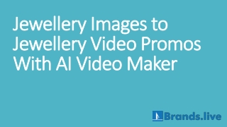 Jewellery Images to Jewellery Video Promos With AI Video Maker