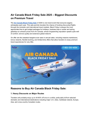 Air Canada Black Friday Sale 2025 – Your Ultimate Guide to the Best Flight Deals