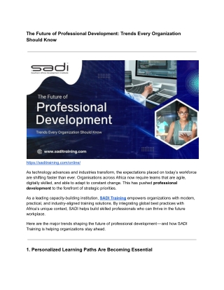 The Future of Professional Development Trends Every Organization Should Know