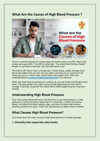 Causes of High Blood Pressure: Key Factors Explained