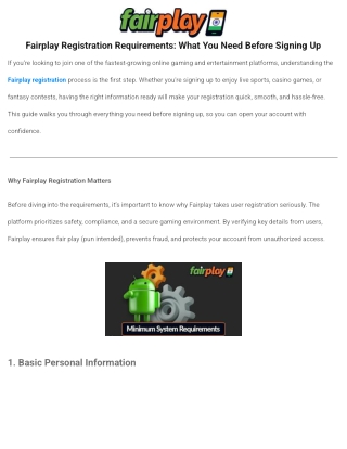 Fairplay Registration Requirements_ What You Need Before Signing Up