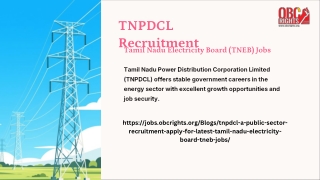 TNPDCL – A Public Sector Recruitment – Apply for Latest Tamil Nadu Electricity B