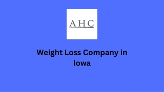 Weight Loss Company in Iowa