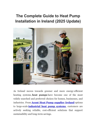 The Complete Guide to Heat Pump Installation in Ireland (2025 Update)