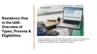 Residence Visa in the UAE Overview of Types, Process & Eligibilities
