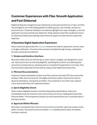 Customer Experiences with Fibe Smooth Application and Fast D