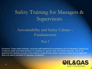 Safety Training for Managers & Supervisors