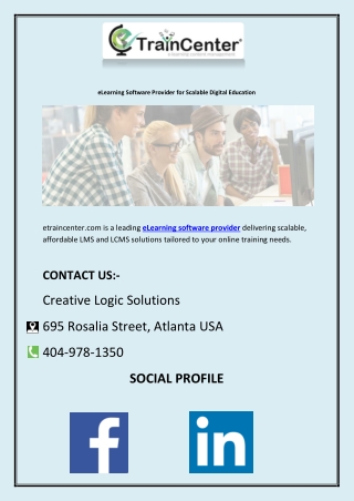 eLearning Software Provider for Scalable Digital Education