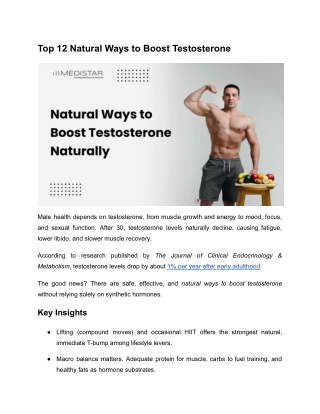 natural ways to boost testosterone