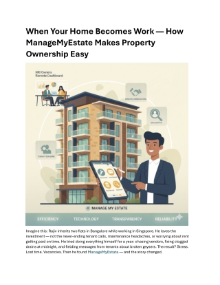 When Your Home Becomes Work How ManageMyEstate Makes Property Ownership Easy