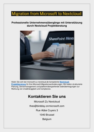 Professionelle Unternehmensübergänge mit Unterstützung durch Nextcloud Projektberatung